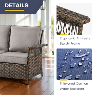 Sofa Set with Patio Chairs and Coffee Table, SS Series - Belord