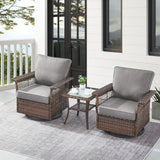 Swivel Glider Chairs Set with Side Table, SS Series - Belord