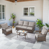 Sofa Set with Patio Chairs and Coffee Table, SS Series - Belord