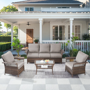 Sofa Set with Patio Chairs and Coffee Table, SS Series - Belord