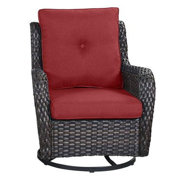 Outdoor 2PC PE Rattan Swivel Glider Chairs, NTC Series - Belord