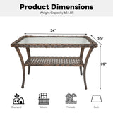 Outdoor Wicker Coffee Table, NDS Series - Belord