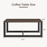 48" Outdoor Metal Coffee Table – Heat-Resistant, Rust-Proof & Hidden Storage, GRS Series - Belord