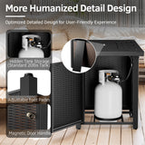 Rectangular Iron Fire Pit Table with Glass Cover, Lid - Belord