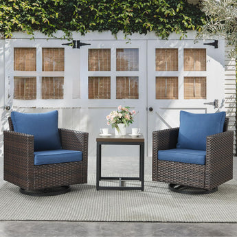 Save 60% - Swivel Glider Chairs Set with Side Table, GRS Series - Belord