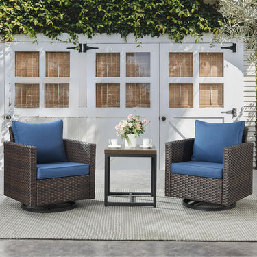 Save 60% - Swivel Glider Chairs Set with Side Table, GRS Series - Belord