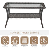 Patio Conversation Set 7-Piece with Loveseat, Rocking Chairs, Patio Chairs, Coffee Table, and Side Table, NDS Series - Belord