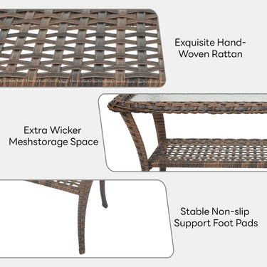 Large Sectional Set 10-Piece with Rocking Chairs, Coffee Table, and Side Table, NDS Series - Belord