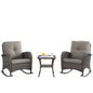 Wicker Rocking Chairs Set with Side Table, NDS Series