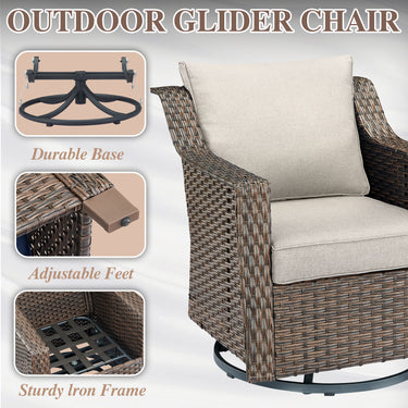 Outdoor Swivel Glider Chairs, DAR Series - Belord