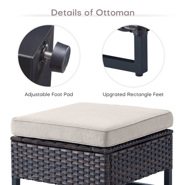 Save 50% - Outdoor 2-PC Ottoman, GRS Series - Belord