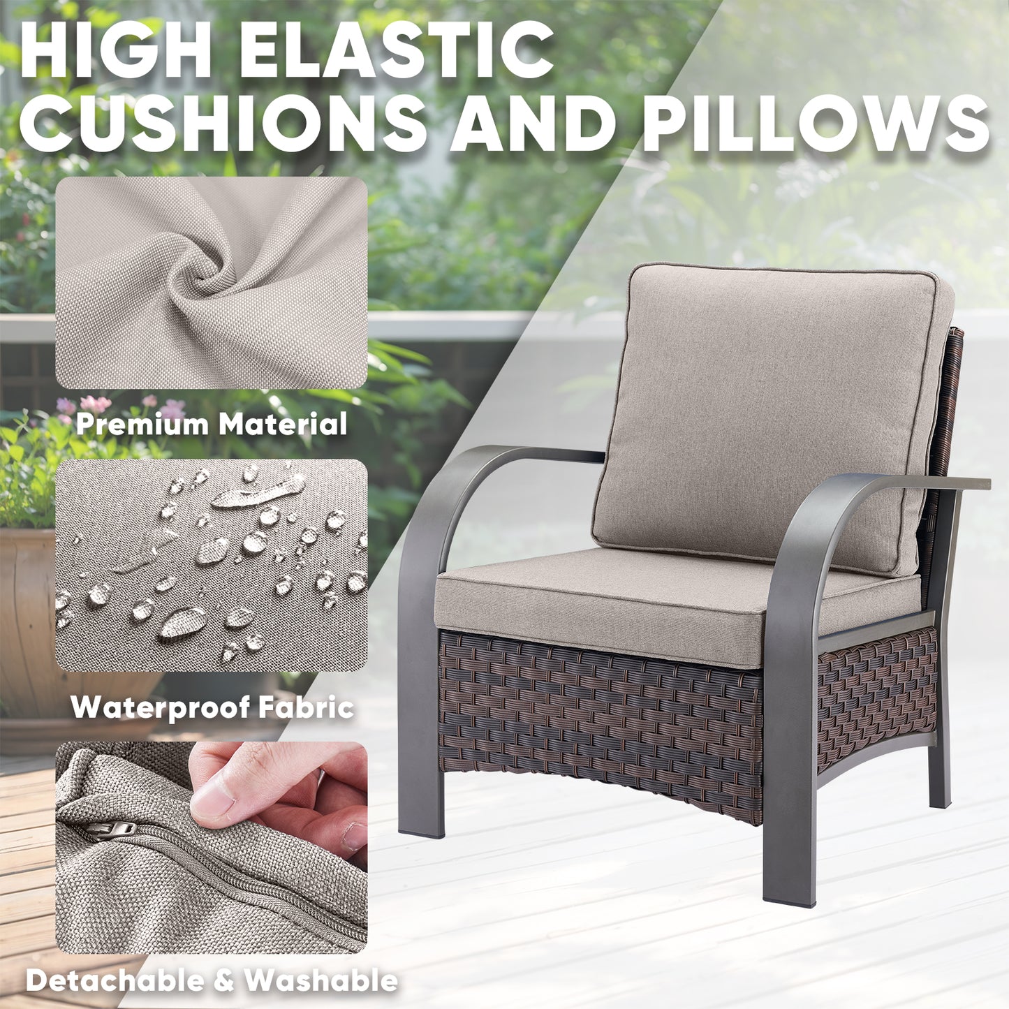 Outdoor Patio Chairs, HW Series
