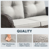 Outdoor Wicker Glider Loveseat, NDS Series - Belord