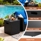 Upgraded 7-Piece Swivel Chair Patio Set with Split Fire Pit Table – Built for Social Summer Nights, ND Series - Belord