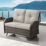 Outdoor Wicker Glider Loveseat, NDS Series - Belord
