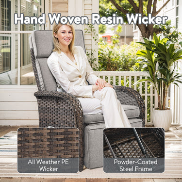 Outdoor 108° to 155° Adjustable Chaise Longue 1 PC, NDS Series - Belord