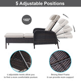 2-PC Outdoor Poolside 5-Position Adjustable Chaise Longue, NTC Series - Belord