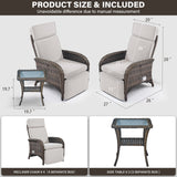 Premium 7-Piece Patio Conversation Set - 4 Adjustable Recliners & 3 Side Tables with 155° Lay Flat Chaise, NDS Series - Belord