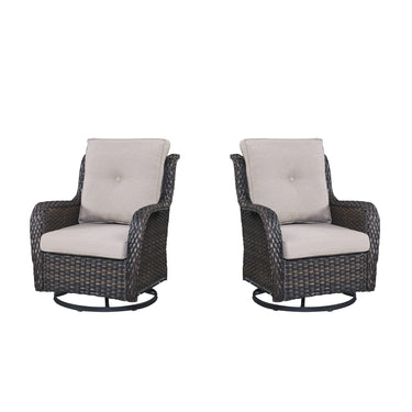 Save 60% - Outdoor 2PC PE Rattan Swivel Glider Chairs, NTC Series - Belord