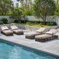 4-Piece Outdoor Lounge Set – 4 Adjustable 76.8" Chaise Lounges with 5-Inch Cushions, All-Weather Rattan, NTC Series