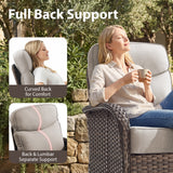 Grand 8-Piece Patio Furniture Set – Sofa & Swivel Rockers, 6" Cushions, Built for Garden Gatherings & Parties, ND Series - Belord