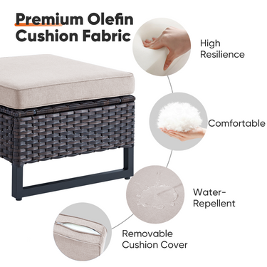 Save 50% - Outdoor 2-PC Ottoman, GRS Series - Belord