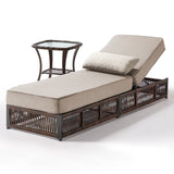 Solo Relaxation Set: 1 Adjustable 76.8" Chaise Lounge with 5-Inch Cushions & Side Table, NTC Series - Belord