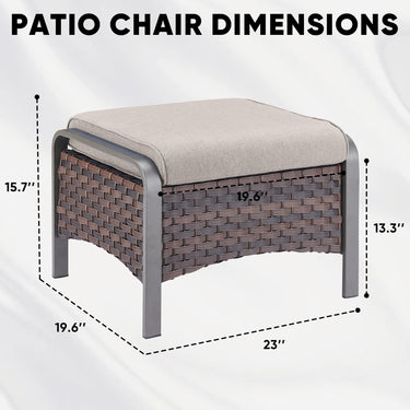Save 50% - Outdoor Ottoman, HW Series - Belord