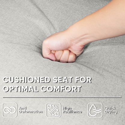 4-Piece Outdoor Conversation Set with Rectangular Fire Table, Sofa & Swivel Chairs, NTC Series