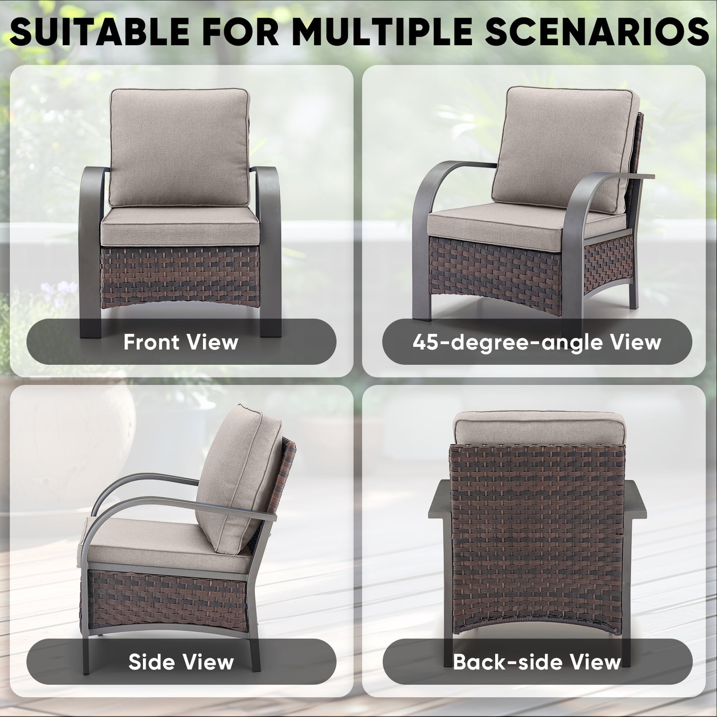 Outdoor Patio Chairs, HW Series