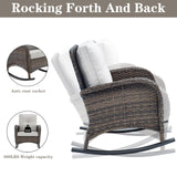 Rocking Chairs Set with Side Table and Ottoman, NDS Series - Belord