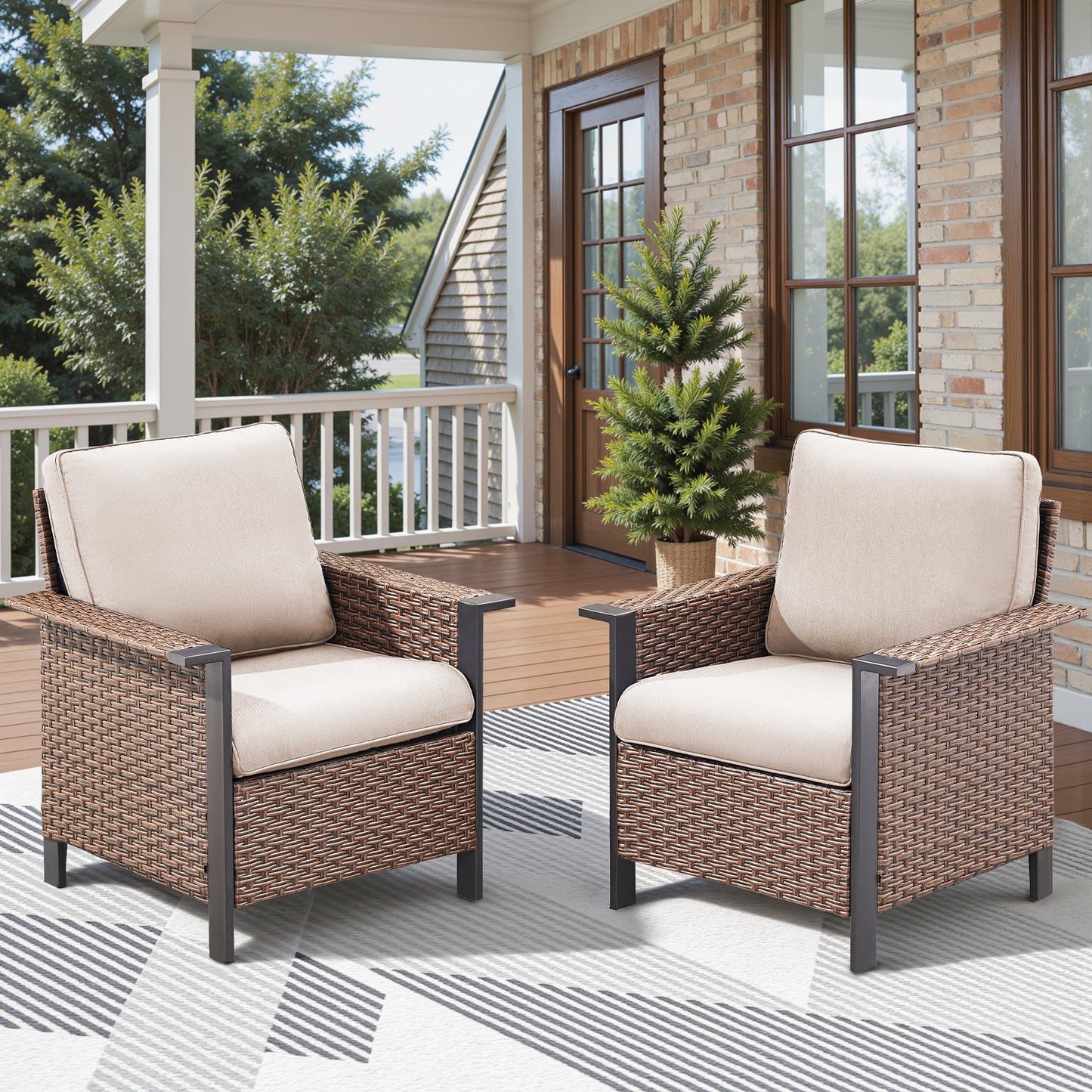 Patio Wicker Patio Chairs Set Of 2, WNG Series