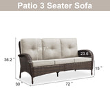 Outdoor Wicker Sofa, NDS Series - Belord