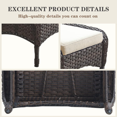 Outdoor Wicker Ottoman, NDS Series - Belord