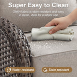 Luxury 10-Piece Patio Set – Sofa & Swivel Chairs with Ottomans, Hand-Woven All-Weather Wicker for Backyard Hosting, ND Series - Belord