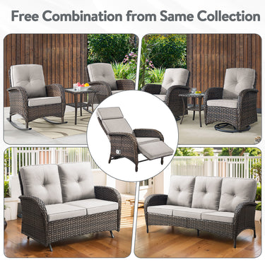 Outdoor 108° to 155° Adjustable Chaise Longue 1 PC, NDS Series - Belord