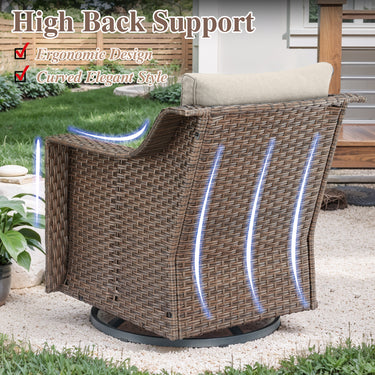 Outdoor Swivel Glider Chairs, DAR Series - Belord
