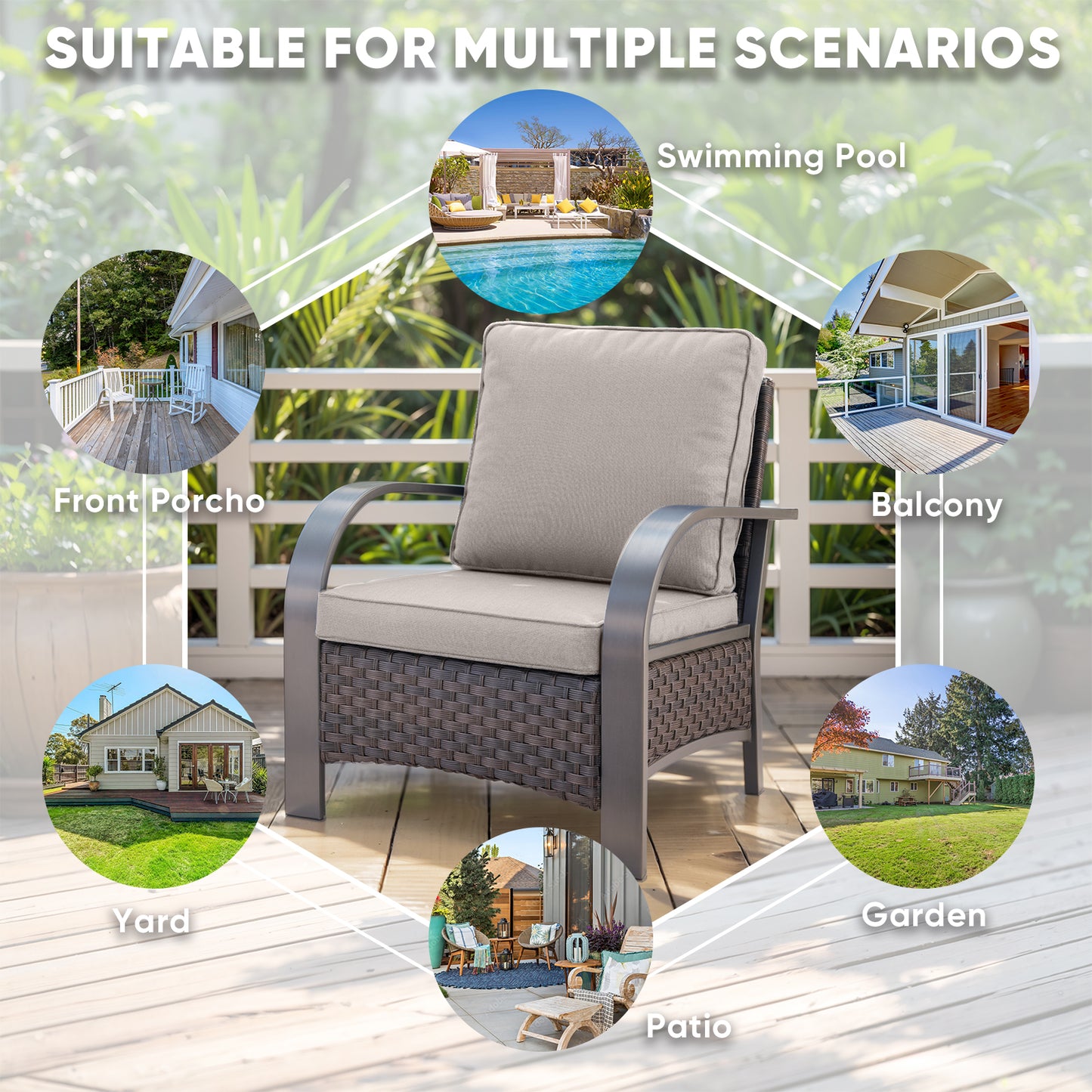 Outdoor Patio Chairs, HW Series