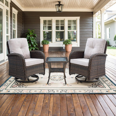 Save 50% - Swivel Glider Chairs Set with Side Table, NDS Series - Belord
