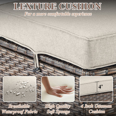 Outdoor Ottoman, DAR Series - Belord