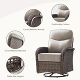 Grand 8-Piece Patio Furniture Set – Sofa & Swivel Rockers, 6" Cushions, Built for Garden Gatherings & Parties, ND Series - Belord