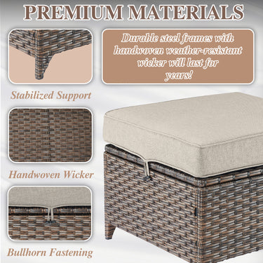 Outdoor Ottoman, DAR Series - Belord