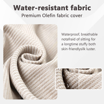 5-Piece Patio Set: 2 High-Back Wicker Patio Chairs, 2 Ottomans & 1 Glass Side Table, WNG Series