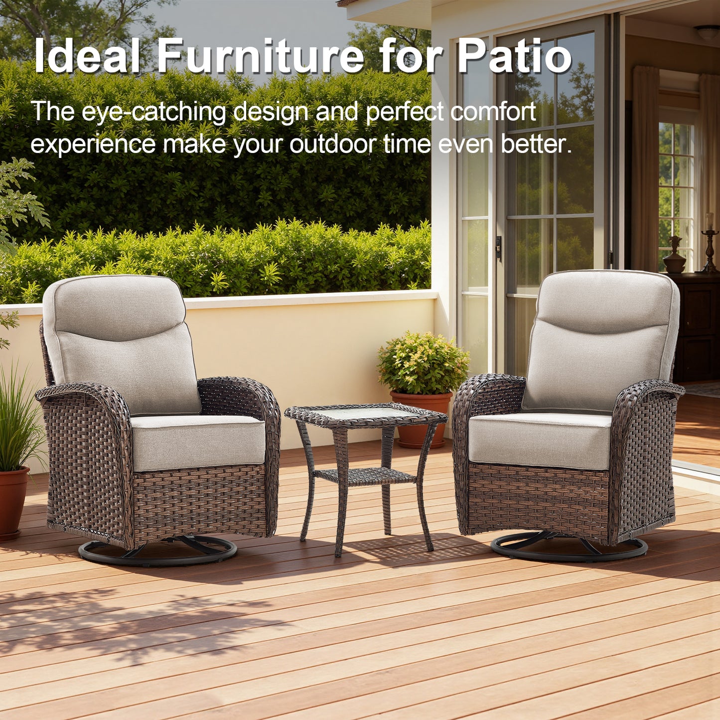 Premium 10-Piece Patio Furniture Set with Metal Fire Pit Table – High-Back Seating for Backyard Living, ND Series - Belord