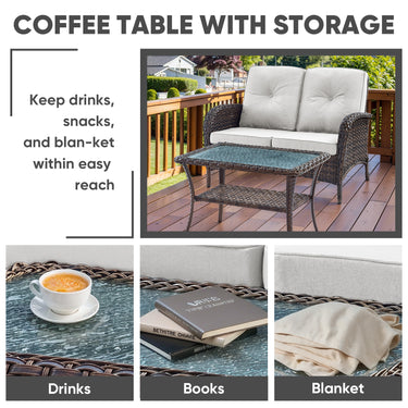 Loveseat Set with Coffee Table, NDS Series - Belord