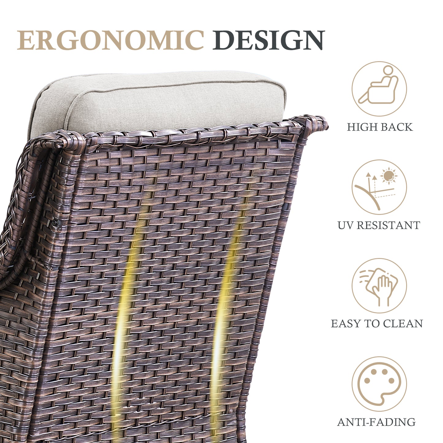 Premium Outdoor 8PCS Sofa Set with Coffee Table for Garden & Deck – 6" Cushion Comfort, NT Series