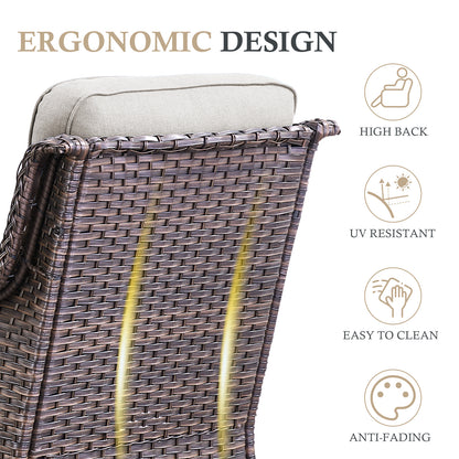 Premium Outdoor 8PCS Sofa Set with Coffee Table for Garden & Deck – 6" Cushion Comfort, NT Series