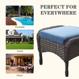 Outdoor Wicker Ottoman, NDS Series - Belord