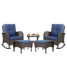 Rocking Chairs Set with Side Table and Ottoman, NDS Series - Belord