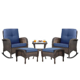 Rocking Chairs Set with Side Table and Ottoman, NDS Series - Belord